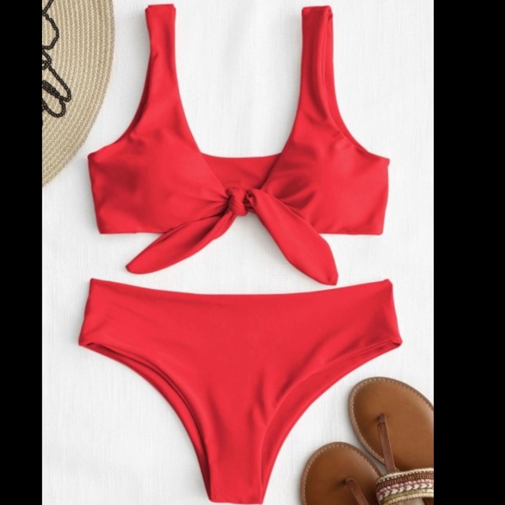 Zaful Front-Knot Bikini